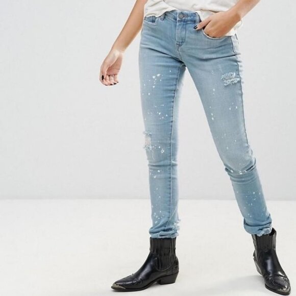 NWT Blank NYC Silent Shout Paint Splash Jeans High Rise Size 26 New W Tags Denim - Picture 2 of 10